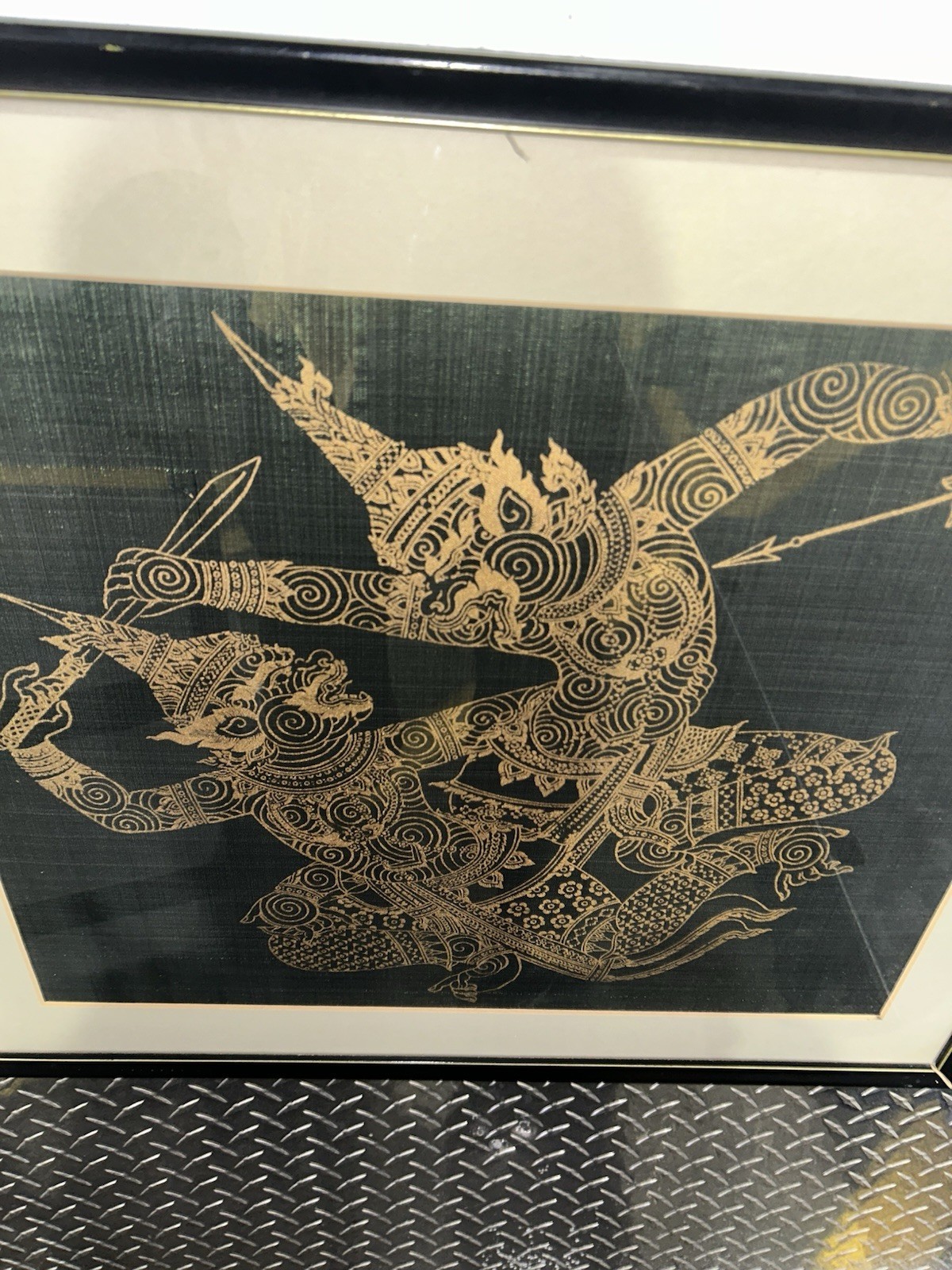 Vintage Thai Temple Silk/ Rubbing dated between the 1960s and 1980s