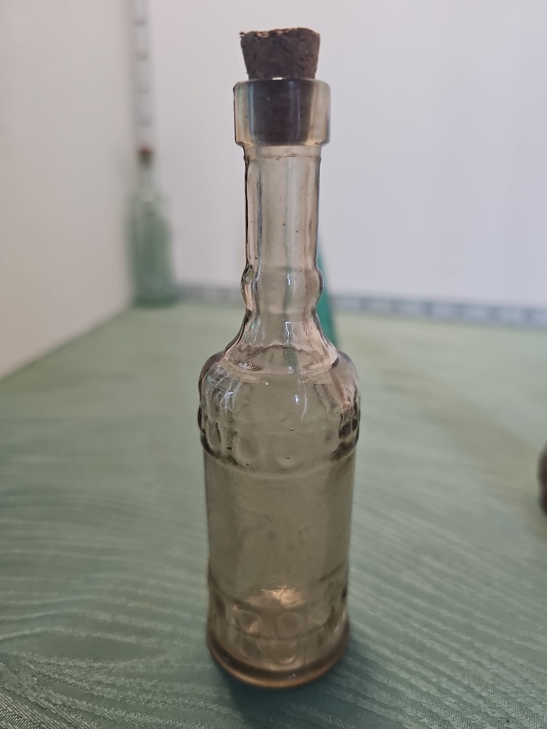 5PCS Mini Colored Glass Decorative Bottles with Cork Stoppers, ~5″ tall