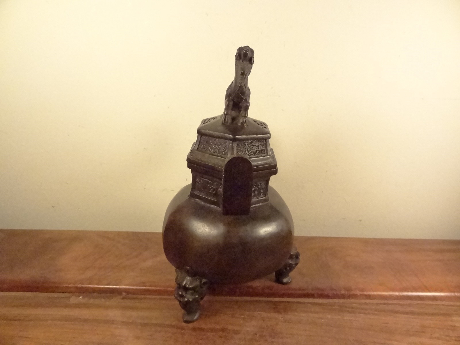 Old Bronze Incense Burner – Dragon Design