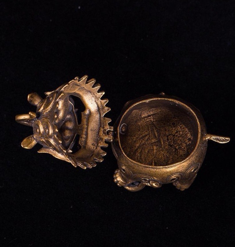 Vintage Brass Pixiu Incense Burner Chinese Feng Shui Decor Collectible Censer
