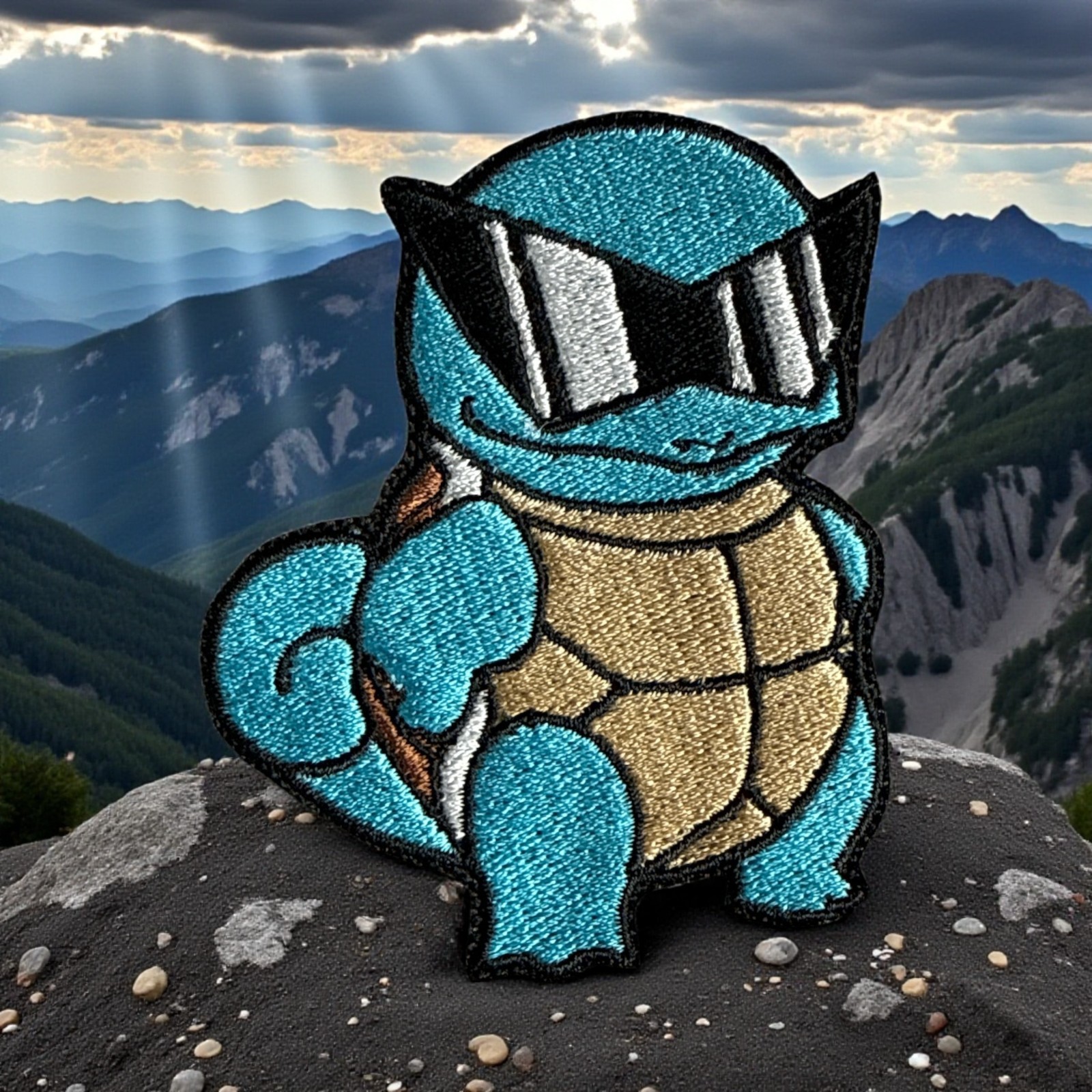 Cool Squirtle Embrodery Patch 3.17″ X 2.63″