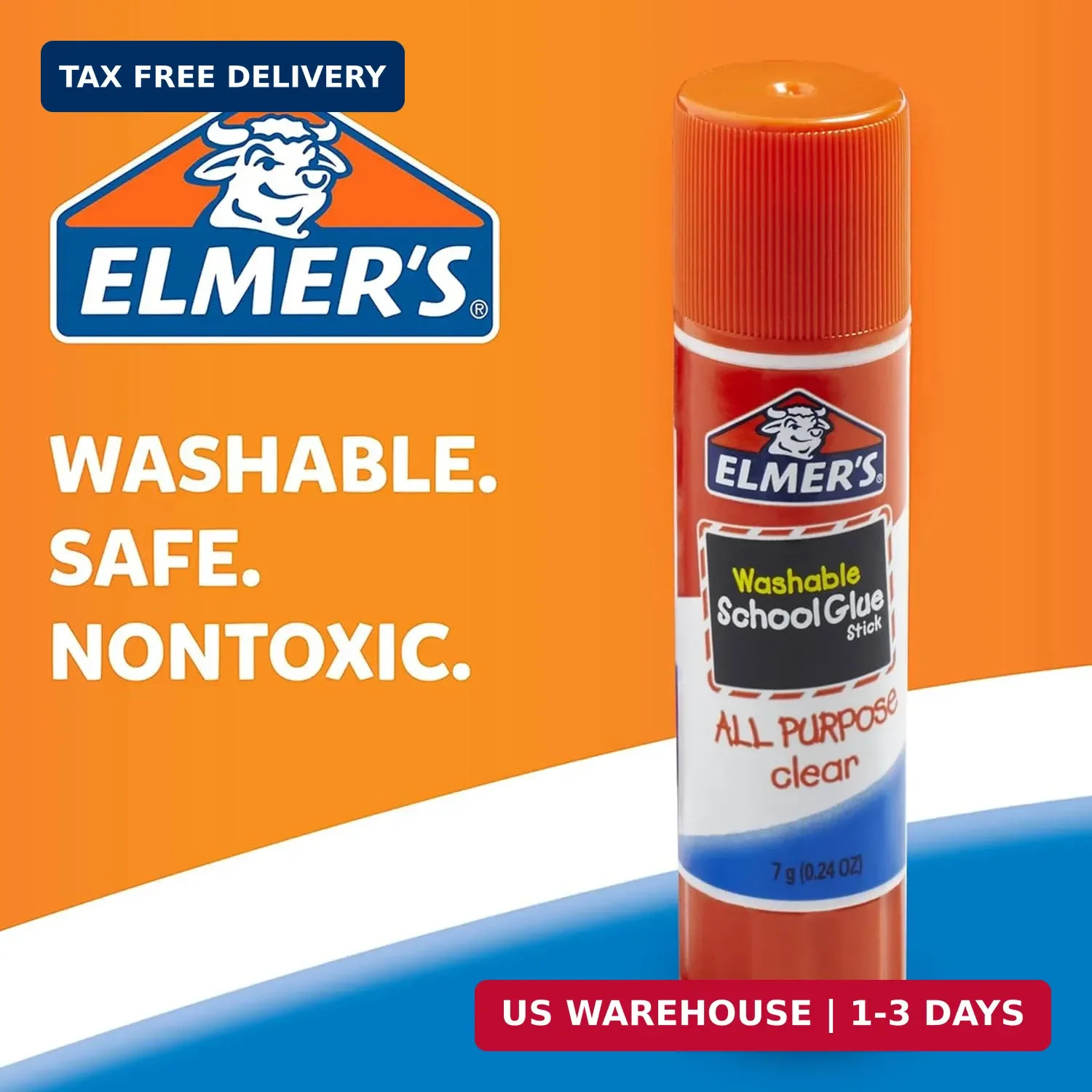 Elmer’s All Purpose School Glue Sticks, Acid-Free and Washable, Clear, 7 Grams,