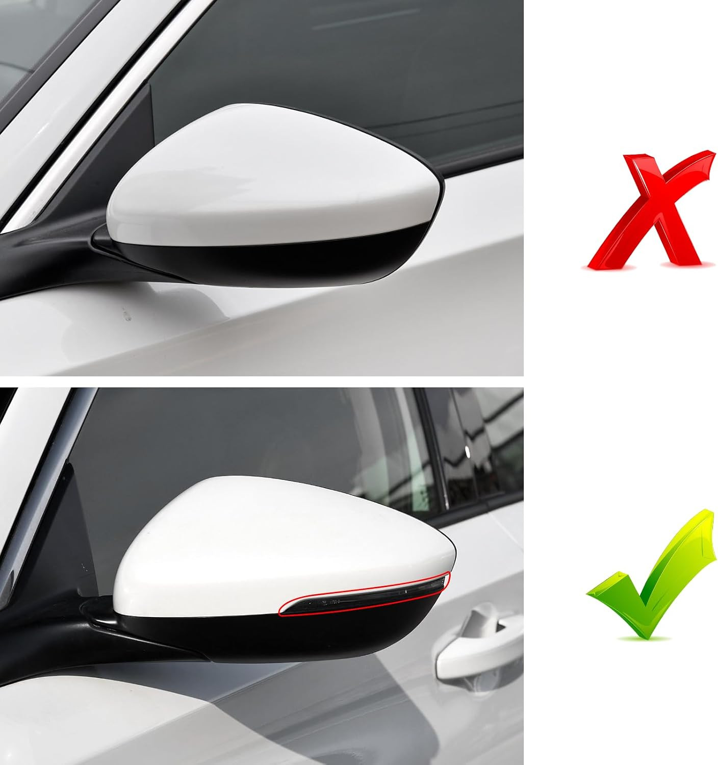 Compatible with 2018-2022 2023 2024 2025 Honda Accord Ox Horn Mirror Cover Overl