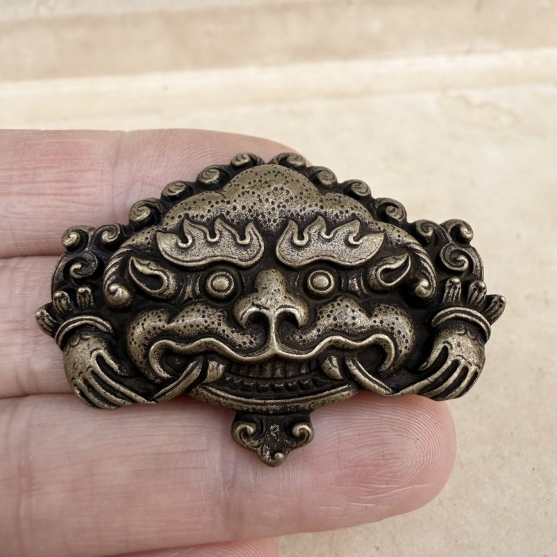 Vintage Tibetan Ziba Zha Ornament Handcrafted Antique Style Buckle