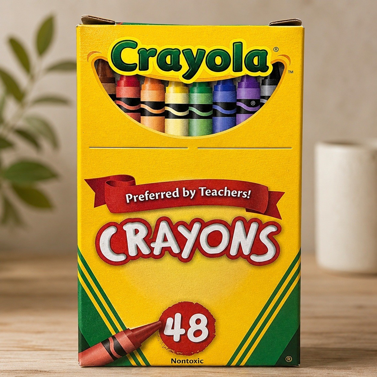 Crayola 48 Count Nontoxic Crayons Box Assorted Colors School Supplies