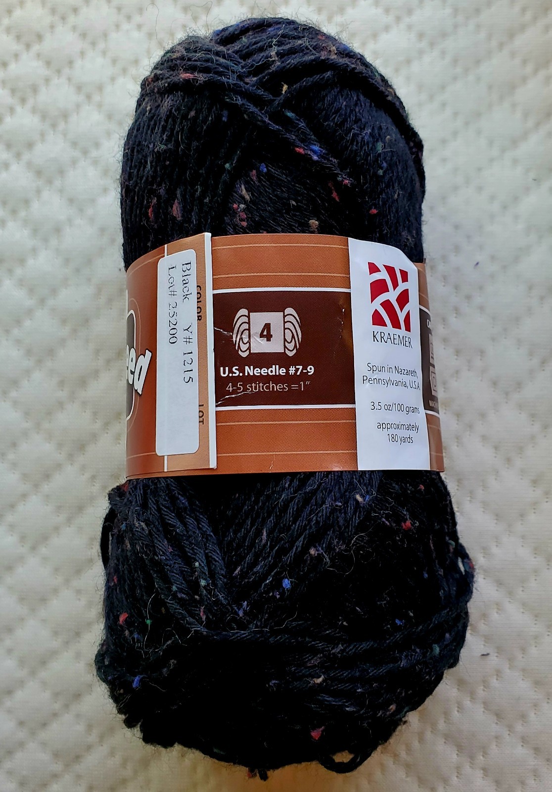 Kraemer Tatamy Tweed Worsted Yarn Cotton Acrylic 100g 180yds Machine Washable