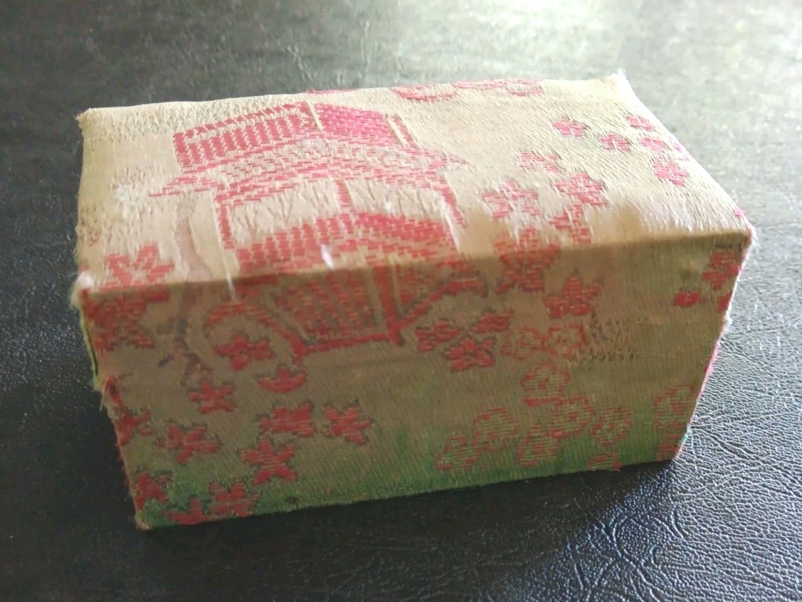 Vtg Chinese Baoding Cloisonné Balls with Brocade Box “USA” Flag Design