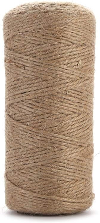 Jute Twine String Hemp Rope – 328 Feet 2Mm 3Ply Natural Burlap Cord Rolls DIY