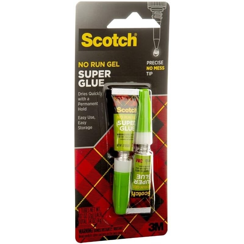 Super Glue Gel 2-Pack Dries Quickly Permanent Hold Wood Metal Plastic Glass New