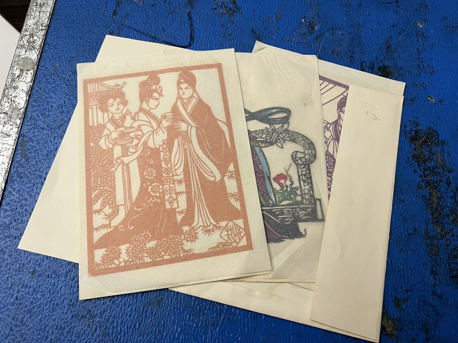 Chinese Folk Art Traditional Chinese Paper Cuts 1950s