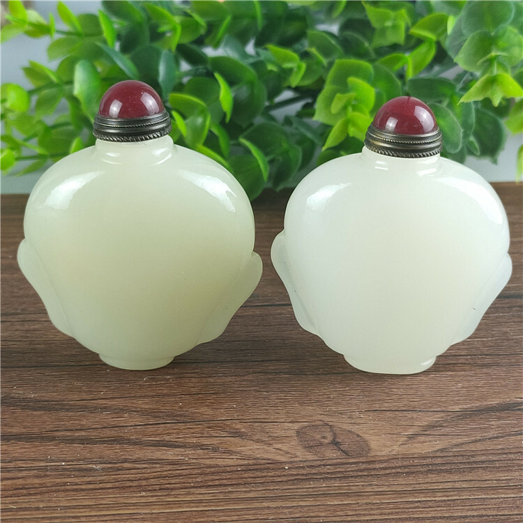 Jade Snuff Bottle Chinese Antique Collection Rare Natural Jade Craft Collect