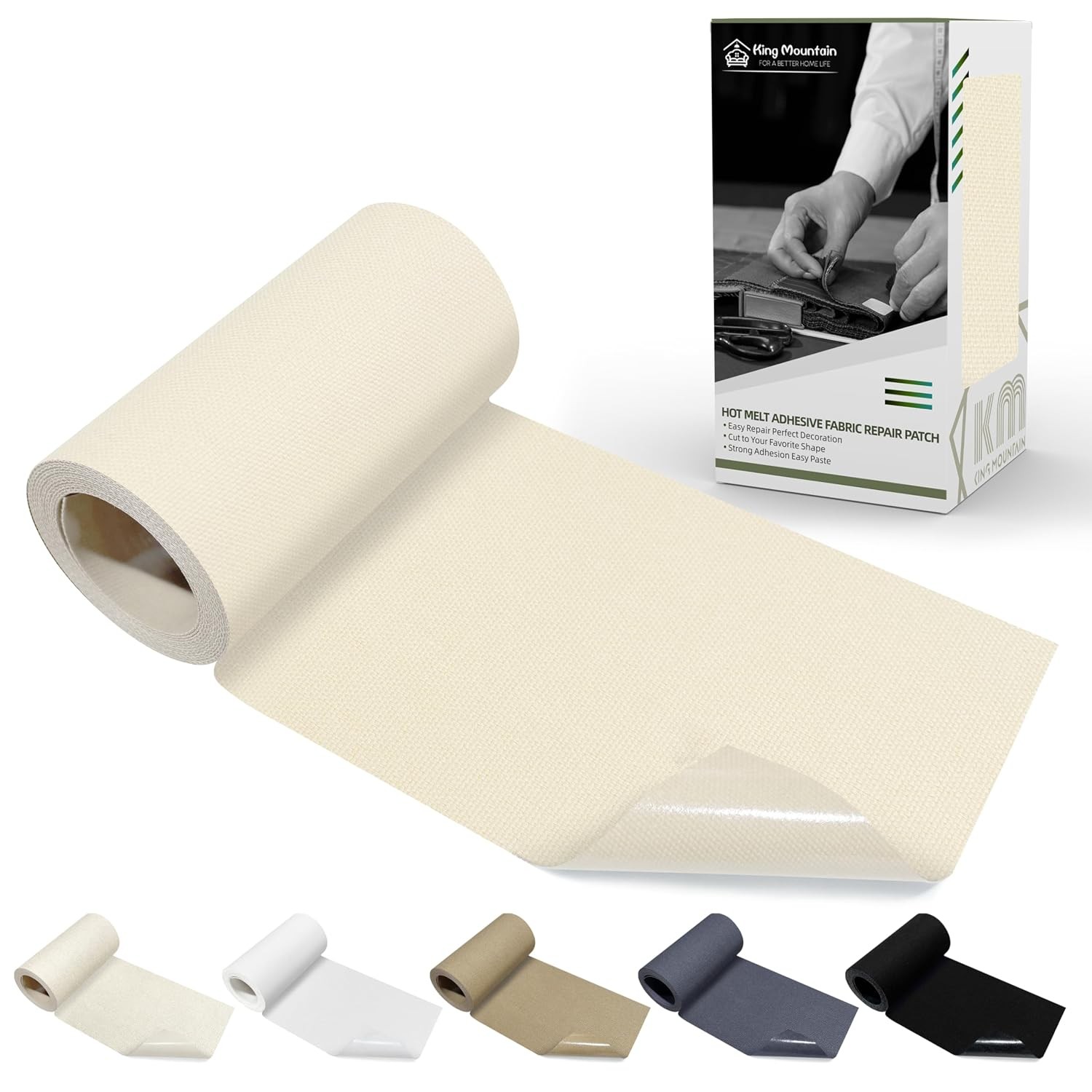 100% Cotton Waterproof Iron on Canvas Repair Patches 3″×60″ Fabric Patch