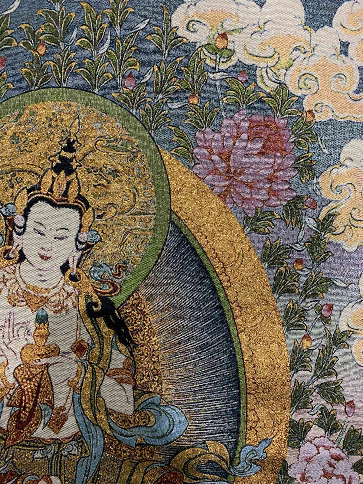 36″ Tibet Tibetan Cloth Silk Samantabhadra Guanyin Tangka Thangka Mural 26