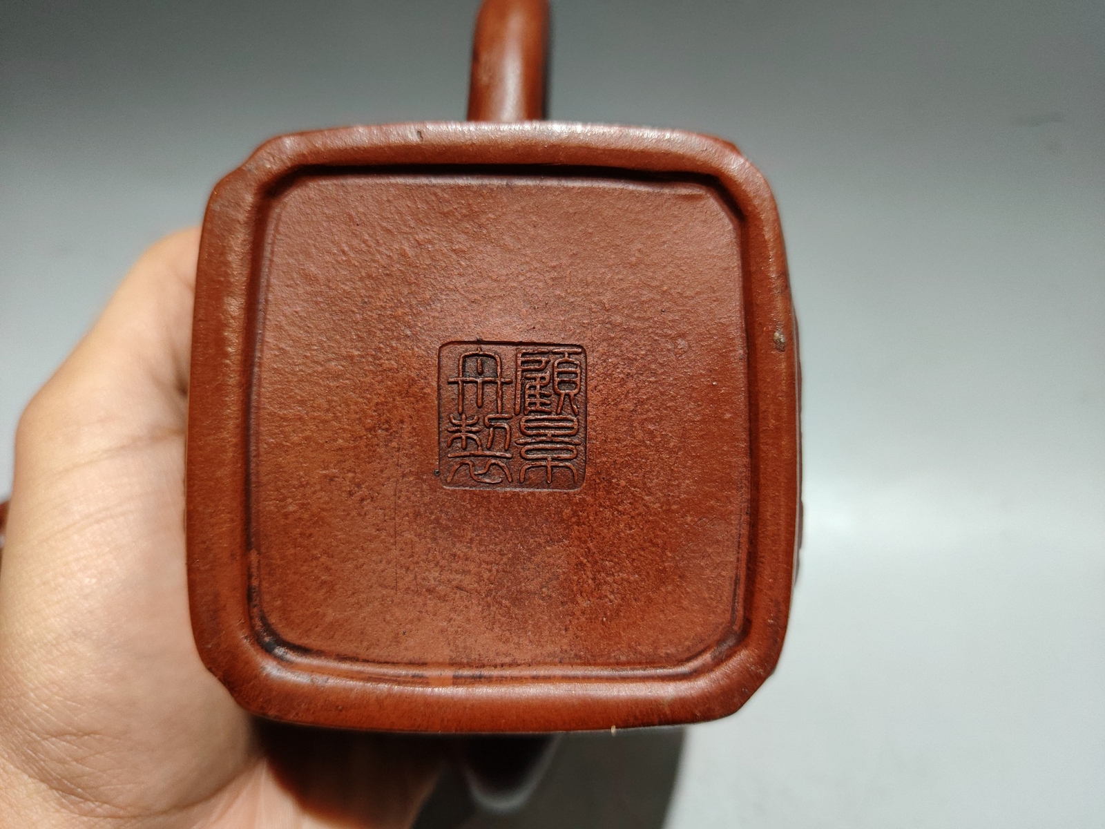 6.3″ Collect Chinese Zisha Pottery Red Clay Hand-made 360CC Longevity God Teapot