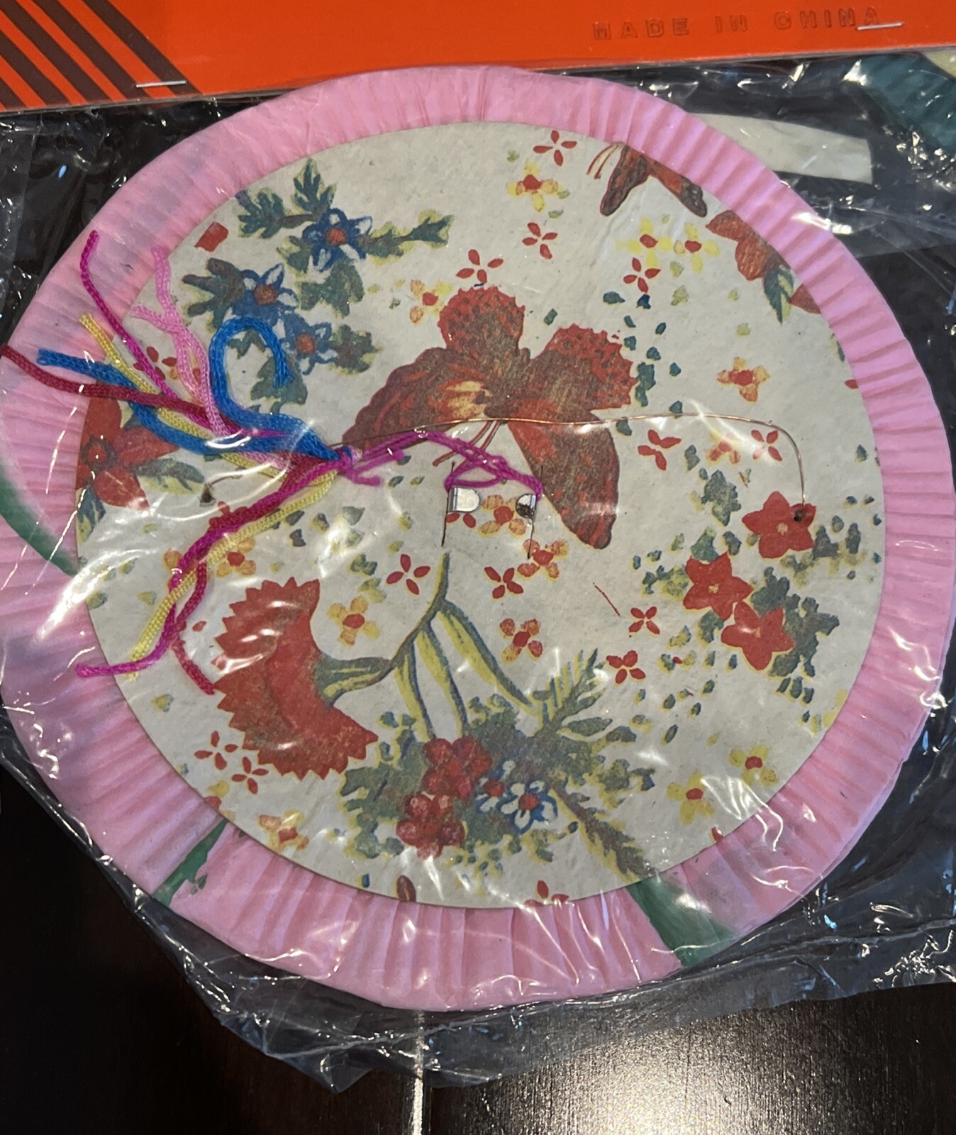 Vintage Small Chinese Paper Lanterns Butterflies & Flowers Sealed Lot Of 8