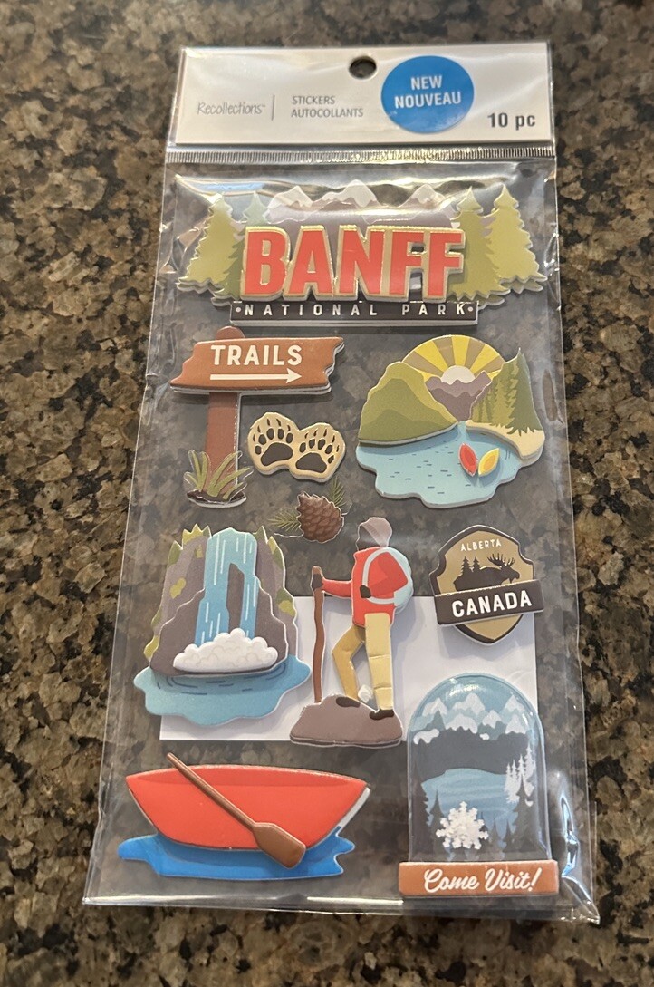 Recollections BANFF NATIONAL PARK Dimensional Stickers 10 Pieces