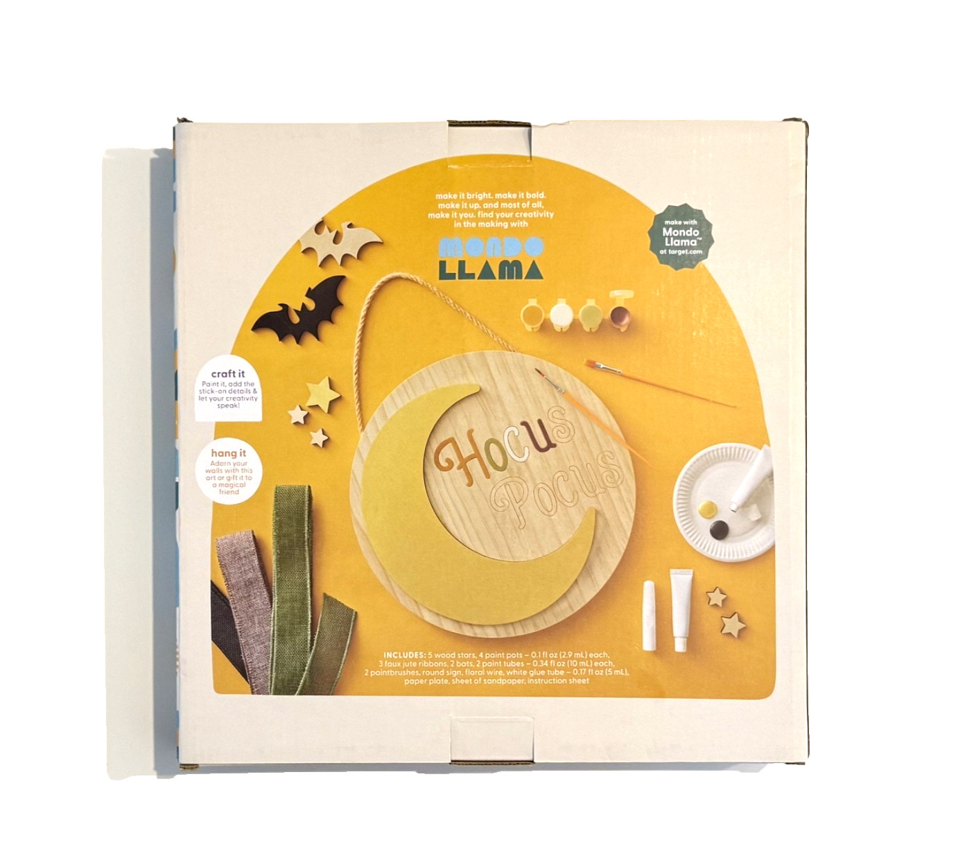Mondo Llama Halloween Hocus Pocus Door Decor Wood Sign Painting Kit – 1 Kit