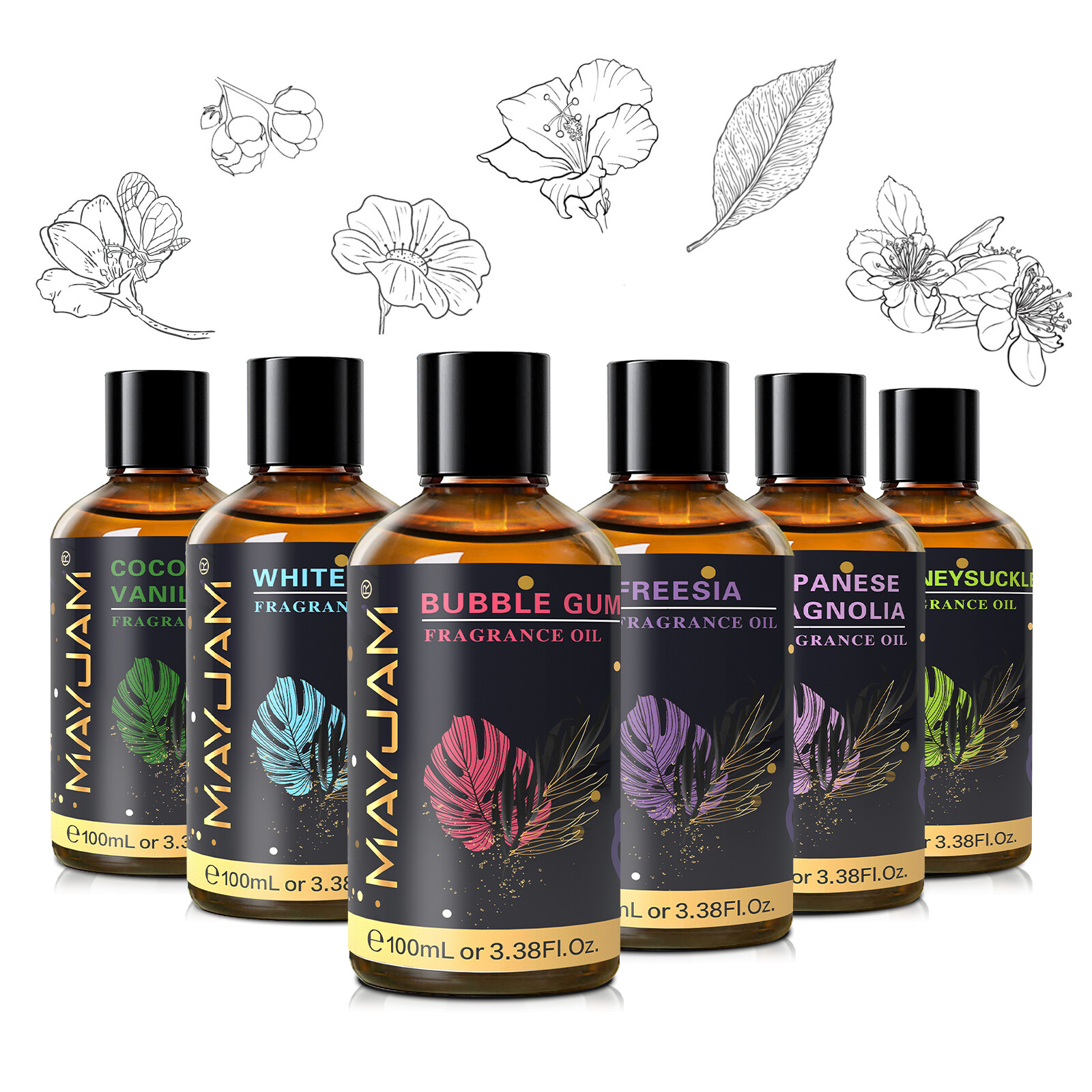 MAYJAM 100 mL Fragrance Oil For Candle Soap Incense Making Burners Scented Oils
