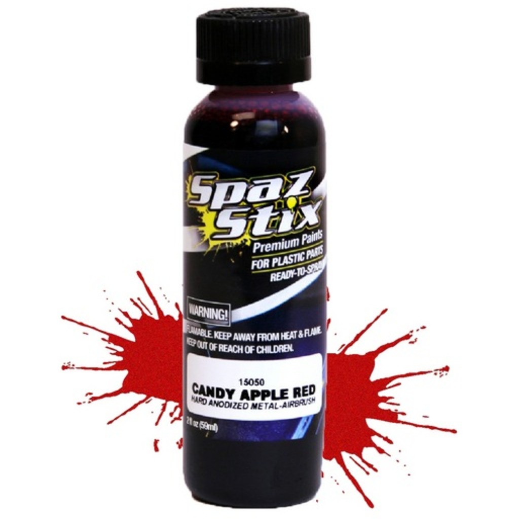 Spaz Stix 15050 Candy Apple Red Airbrush Ready Paint 2oz Bottle