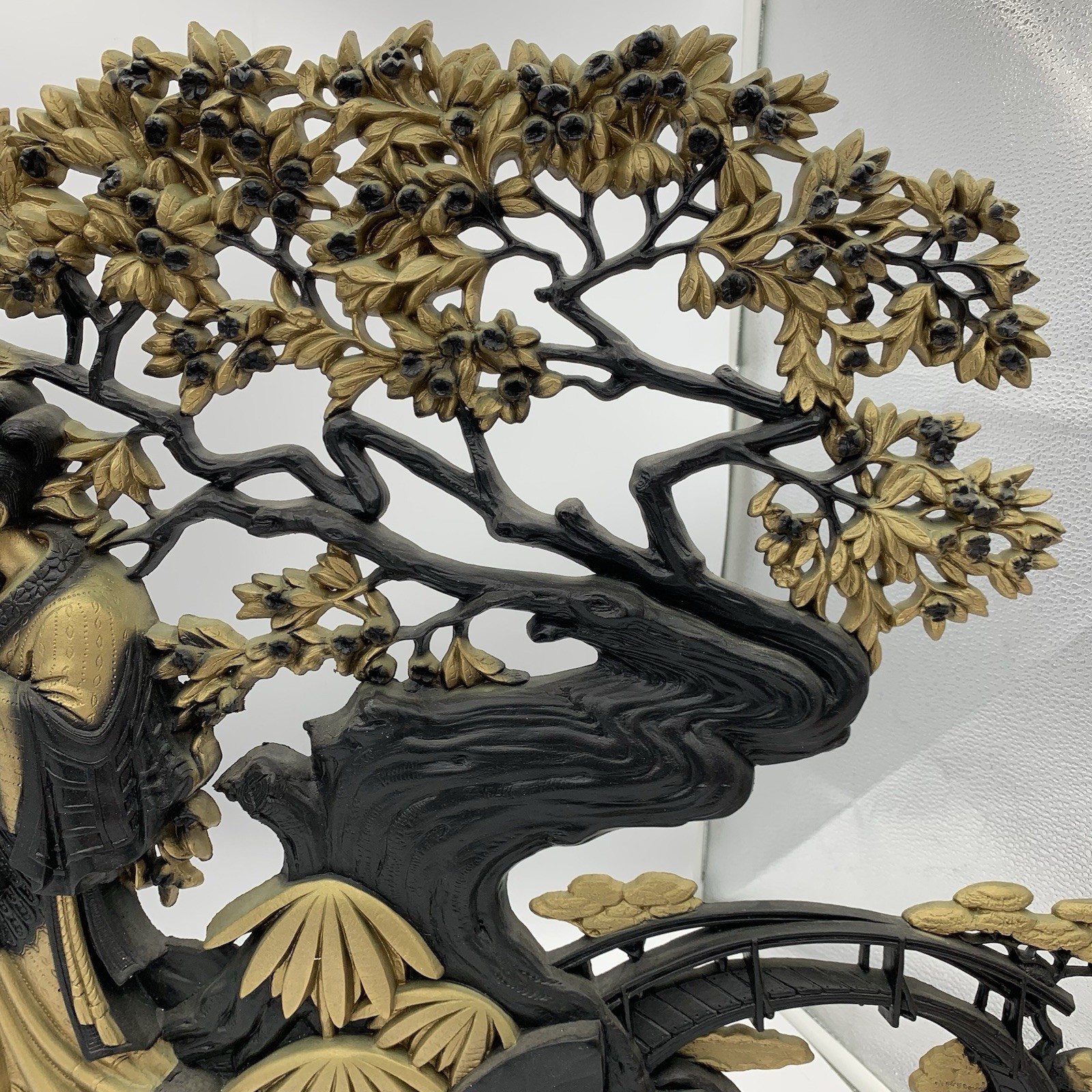Vintage MCM Burwood 1973 Large Wall Art Japanese Asian Bonsai 37 X 22″ Gift EUC