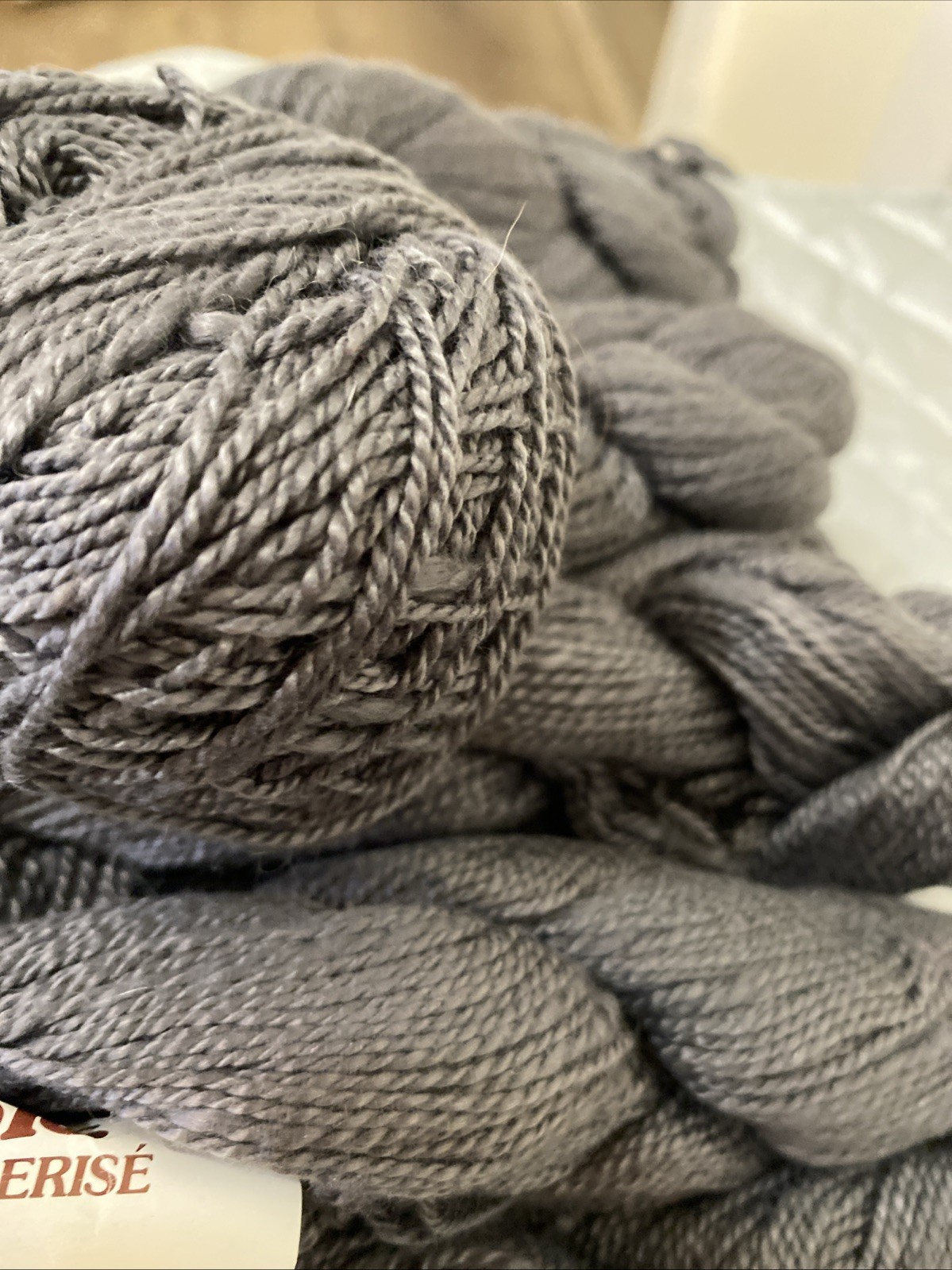 Lot Of 10 100% Baumwolle Cotton 50g/130m Ea. Color DK Grey