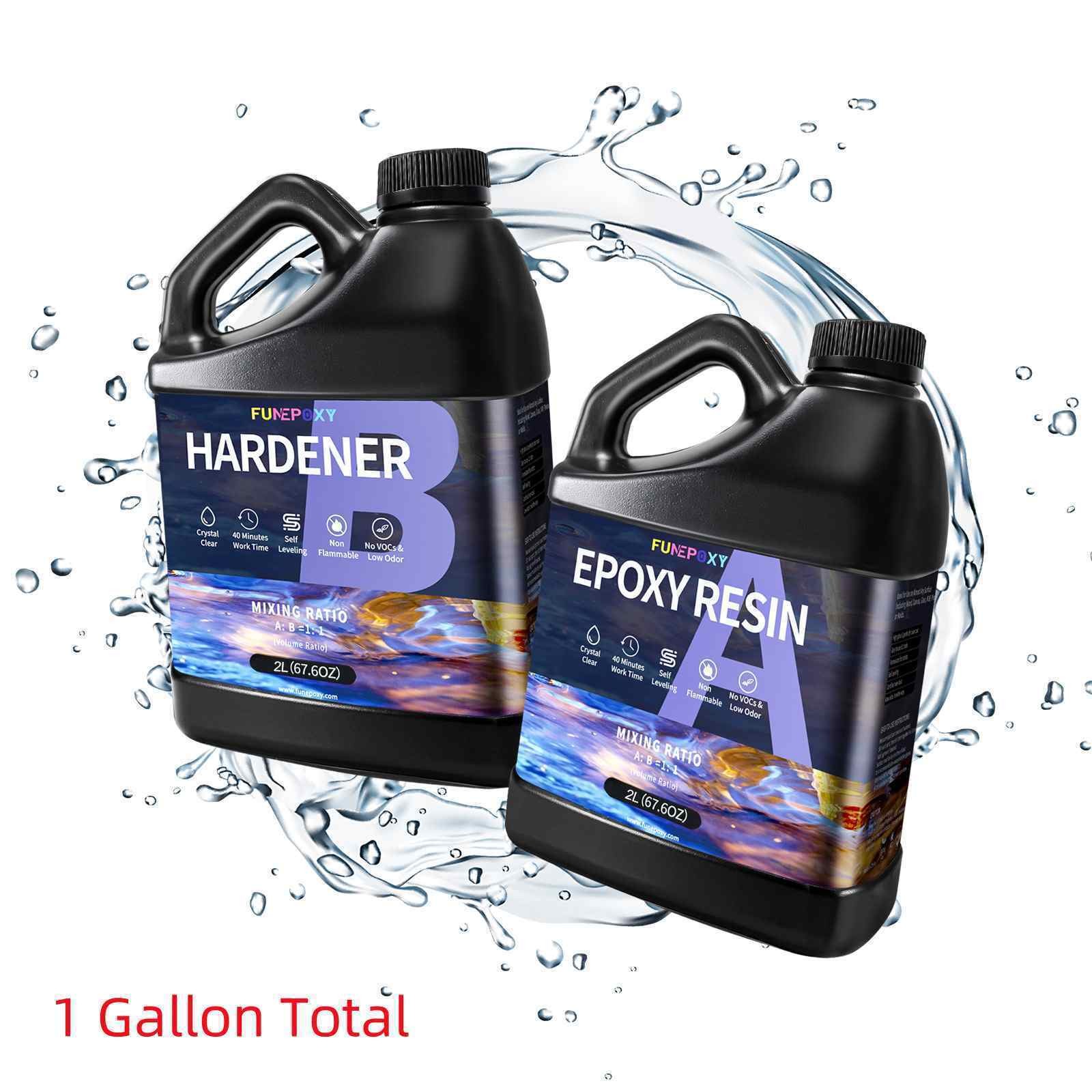 Crystal Clear Tumbler 1:1 Epoxy Resin 1 Gallon Kit – DIY Craft Jewelry Making