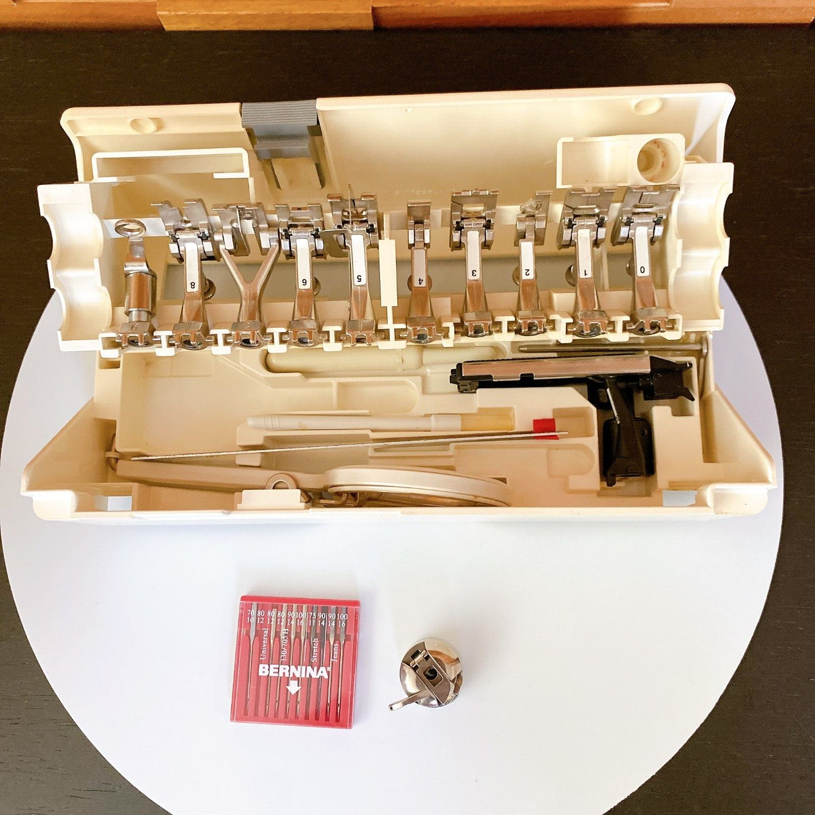 BERNINA Presser Foot Sewing Attachment Accessories Set and Box 1230 1090 from JP