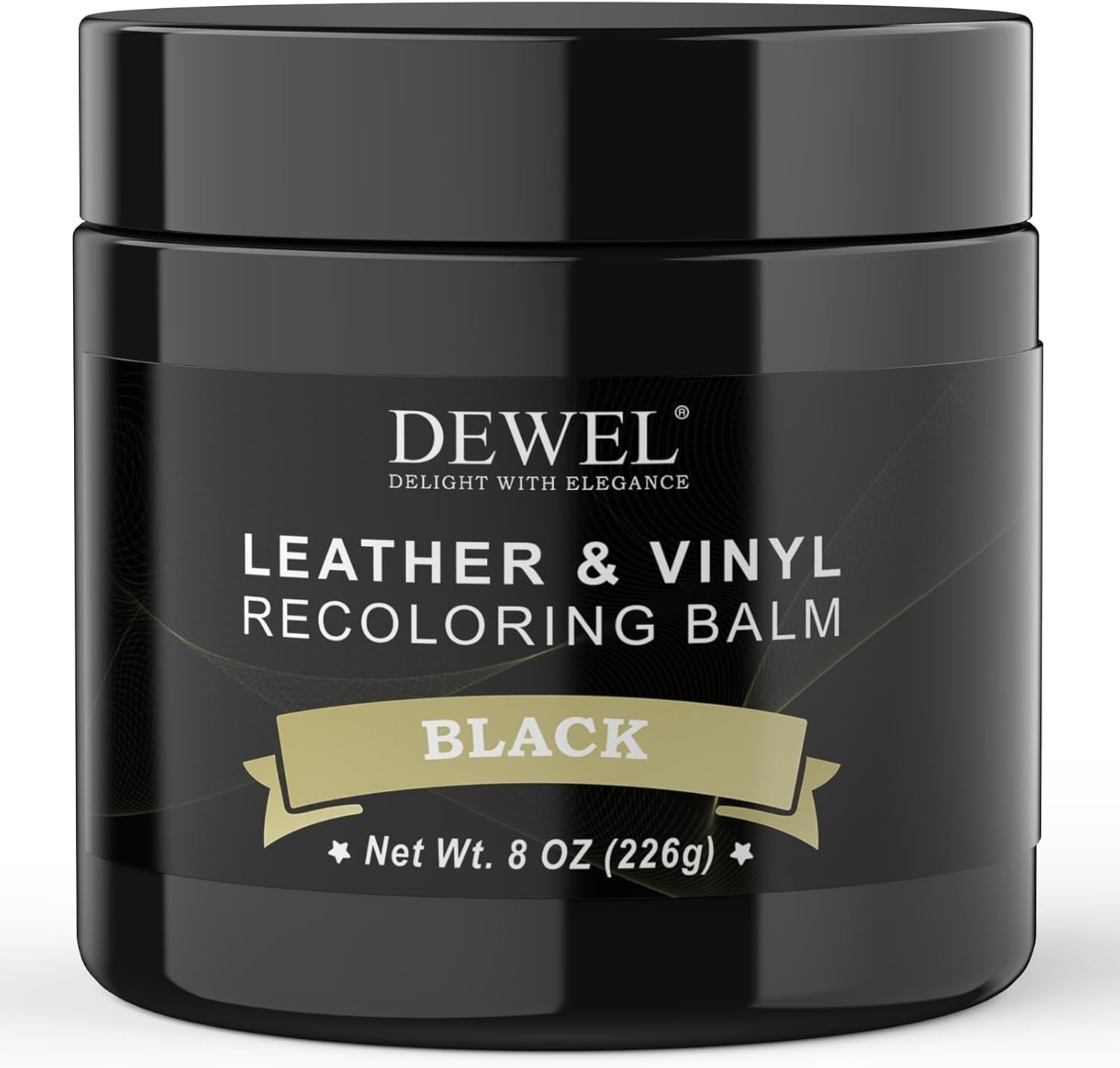 Black Leather Recoloring Balm 8oz Kit Color Restorer for Scratched & Faded Couch
