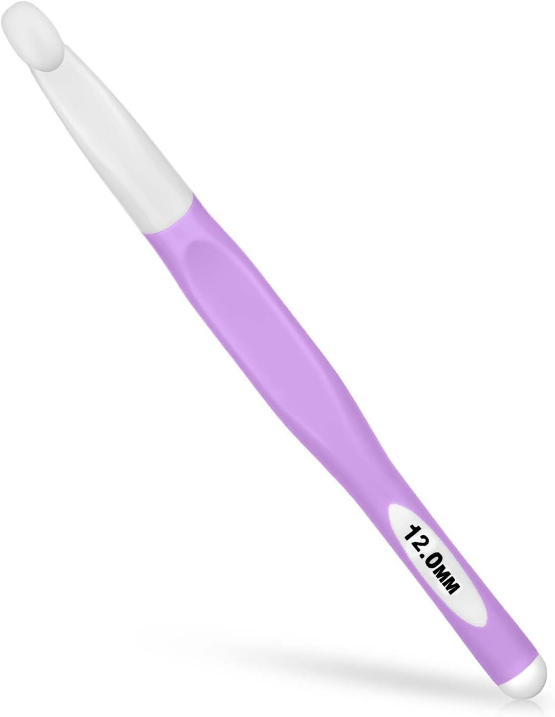 12.0Mm Large Size Crochet with Ergonomiv Handle, Long Rubber Handle Crochet Hook