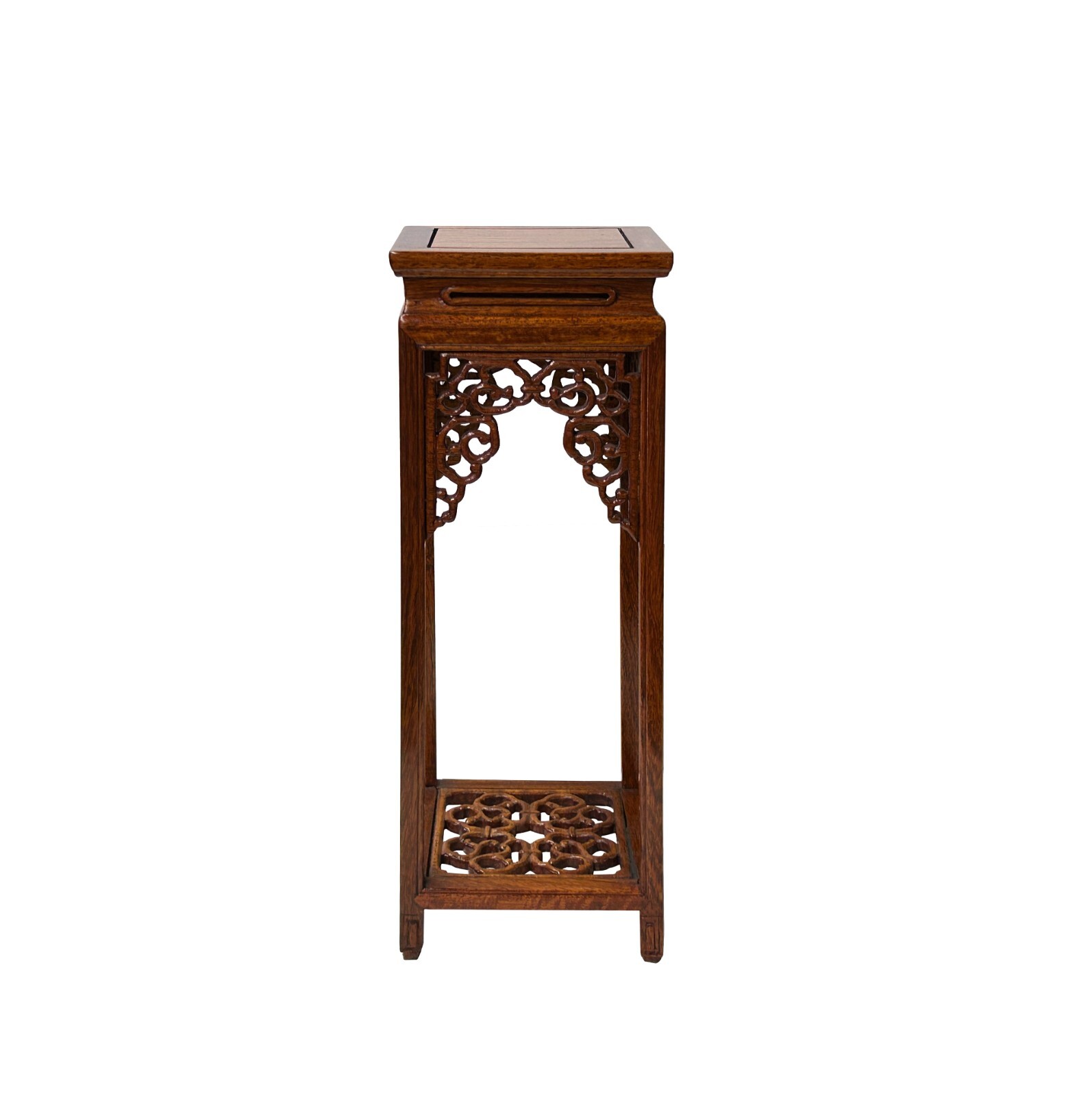 4.75″ Light Brown Ru Yi Pattern Square Tall Slim Display Stand Easel st1059B