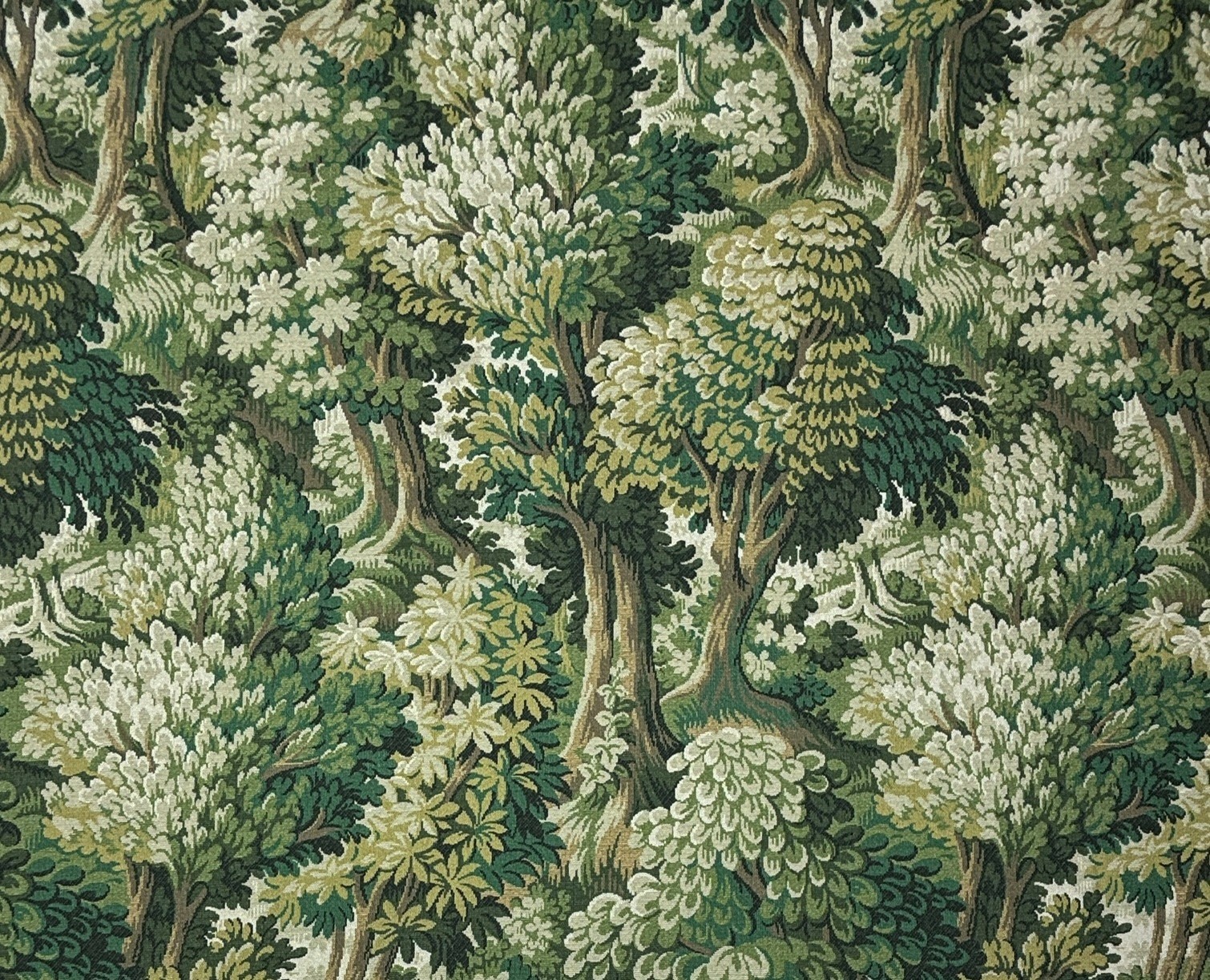 P KAUFMANN INTO THE WOODS EMERALD GREEN TREES MULTIPURPOSE FABRIC BY YARD 54″W