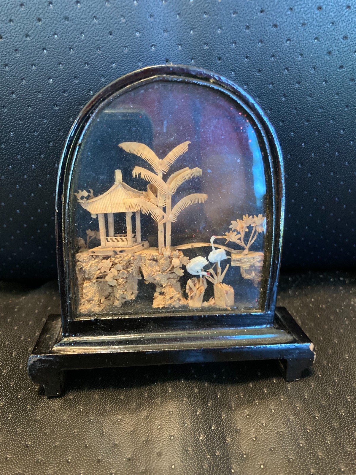 Small Vintage Chinese Cork 3D Picture Diorama, about 3.75 x 4″ – A gr jn6