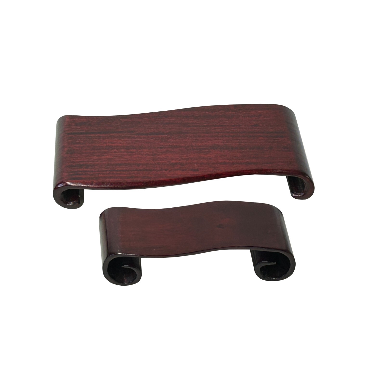 5.5″ Set 2 Brown Wood Scroll Legs Rectangular Display Stand Riser Easels ws4056