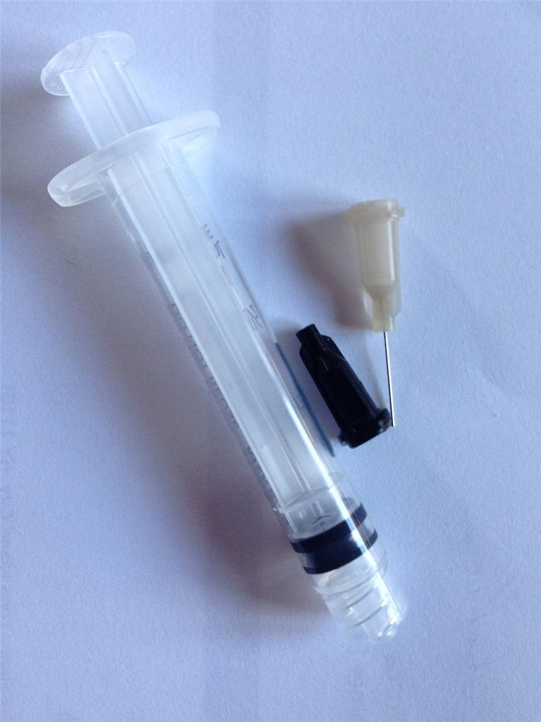 3cc 3ml syringe 27 gauge GRAY Blunt Needle Glue Adhesive Henna Nails Rhinestones