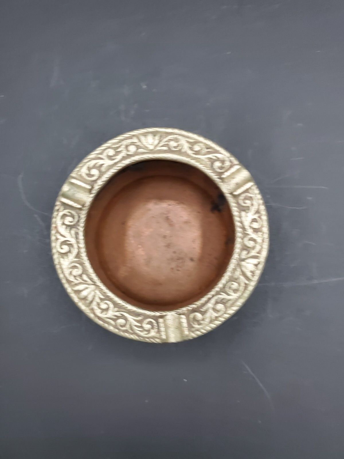 Vintage Copper Anglo-Indian Decorative Ashtray 3.75″ Diameter