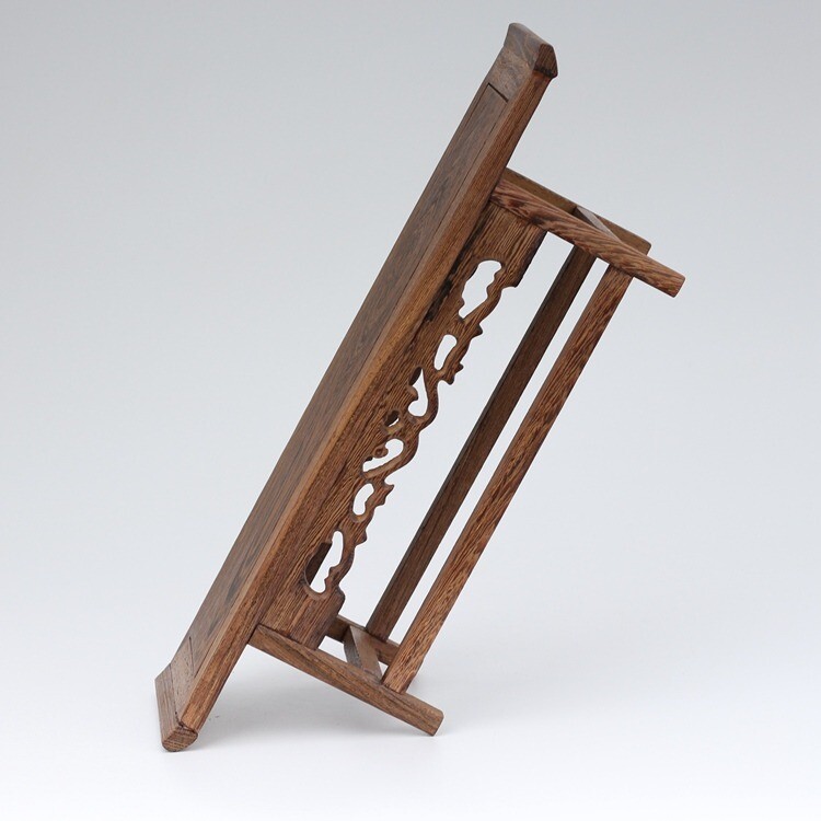 Long Wenge Wood Display Stand Rack Shelf Vase Bonsai Buddha Statue Base Decor