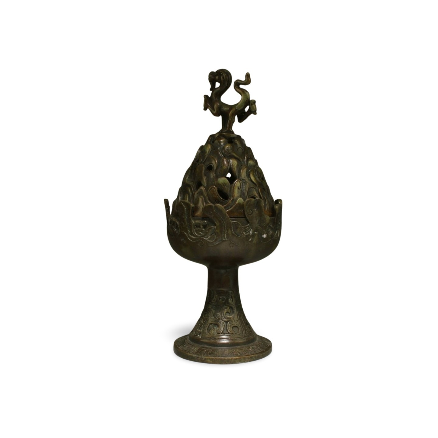 A Bronze Incense Diffuser with lid