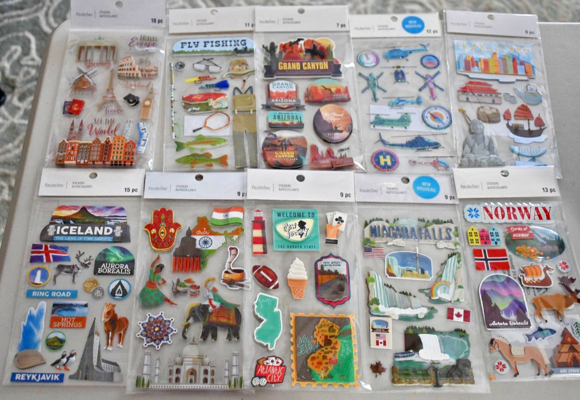 Travel Dimensional Stickers by Recollections – NEW – So many – You choose 1