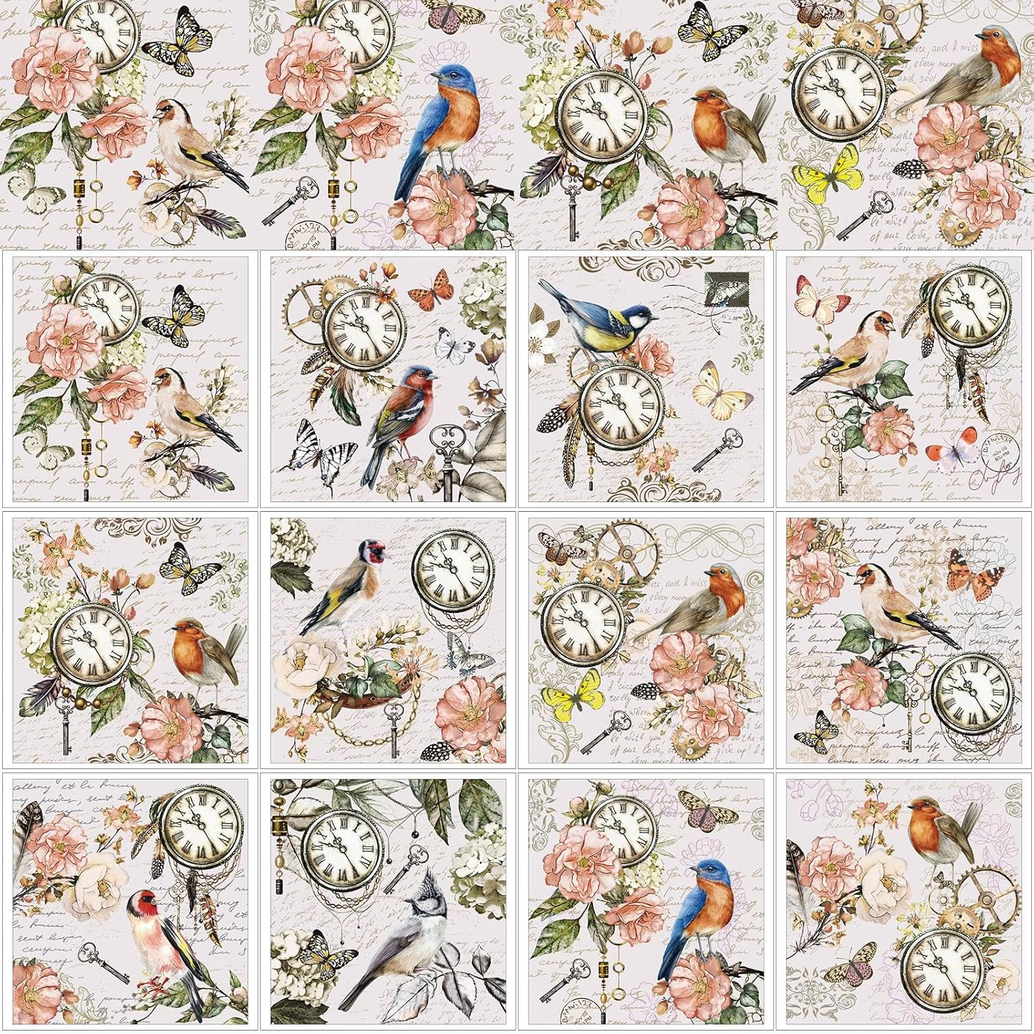 12 Sheets Rub on Transfers for Crafts and Furniture Rub on Transfer Stickers Dec