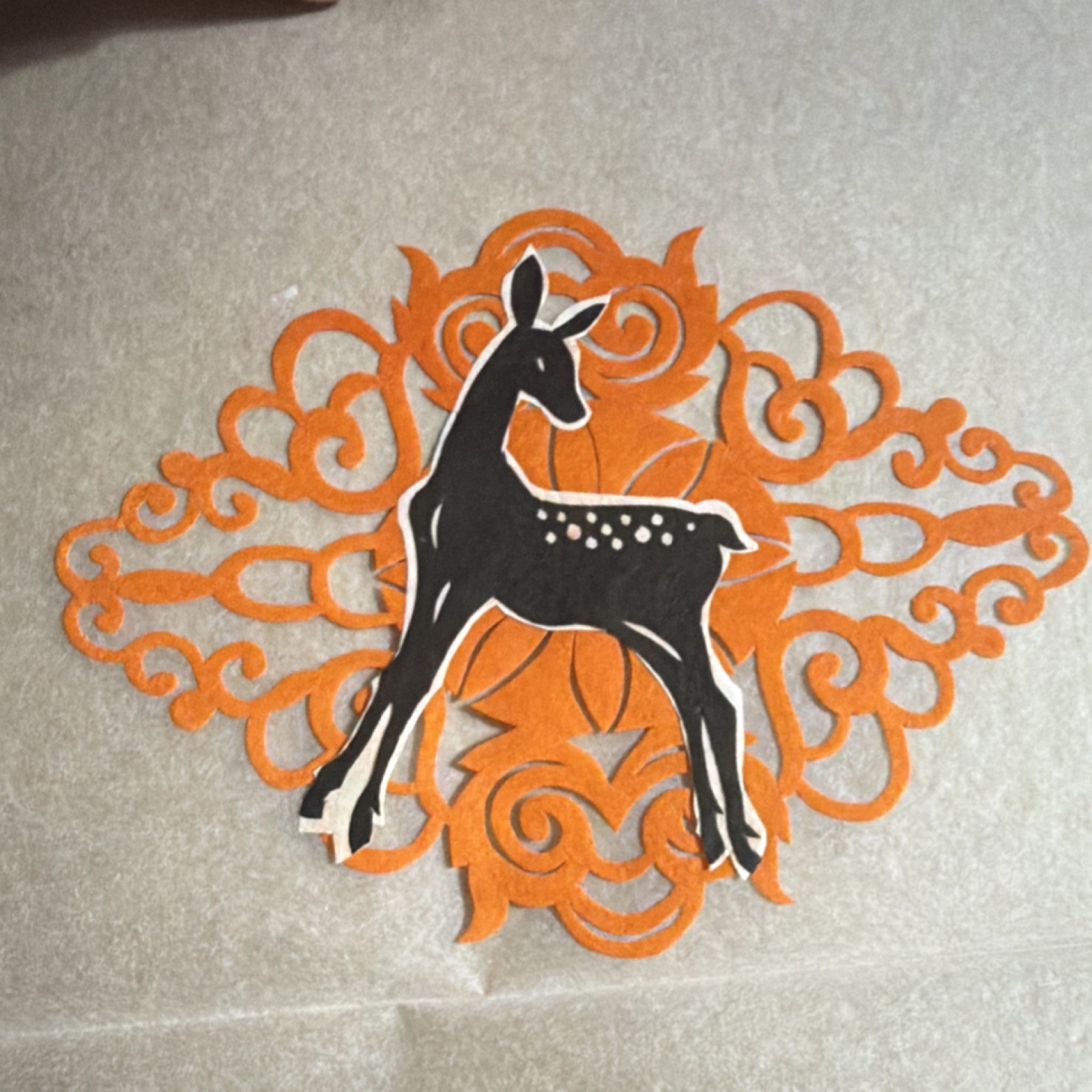 Yangchow China Handmade Chinese Deer Motif Paper Cutouts Collection