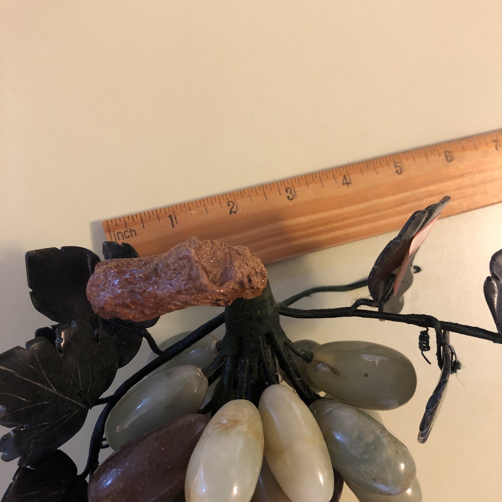 Beautiful vintage large￼ jade grape cluster 8” x 5” Colorful ￼