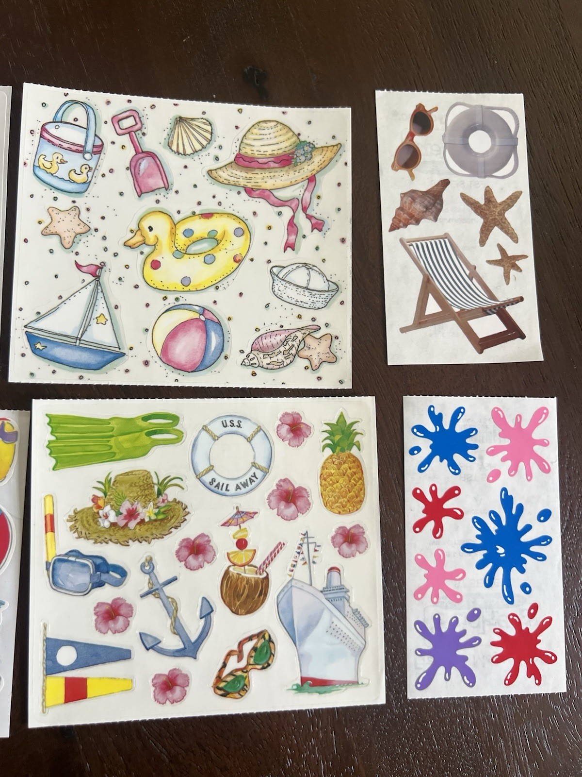 Frances Meyer Sticker Lot Of 7 Sheets Beach Sun Cruise Splash Summer