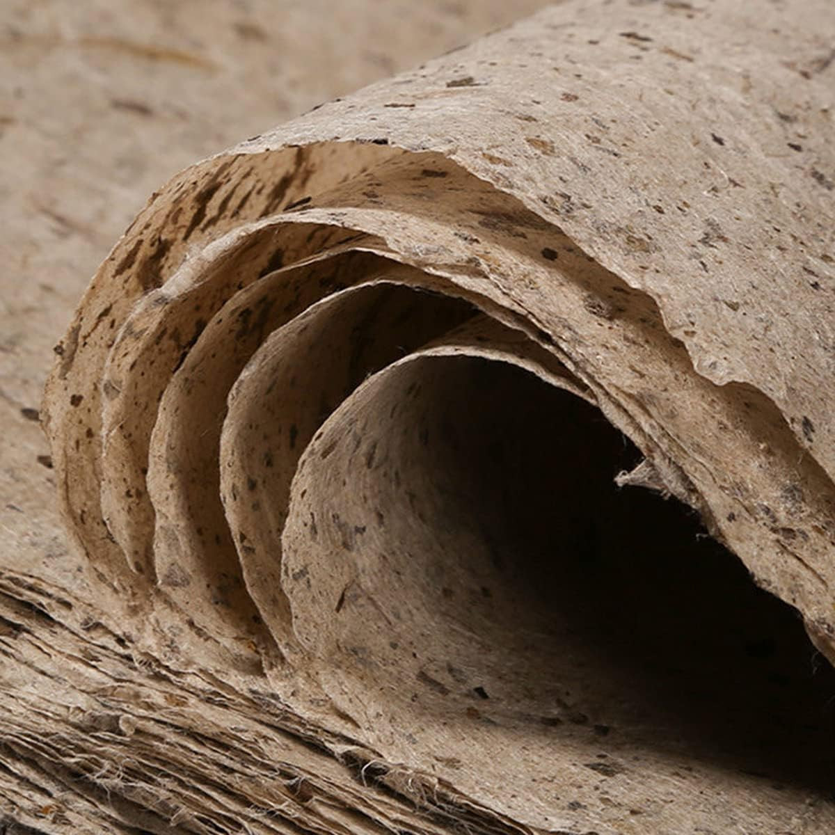 Mulberry Paper, 50Sheets 11.8″ x 15.7″ Natural Fiber Texture, Chinese Style Hand
