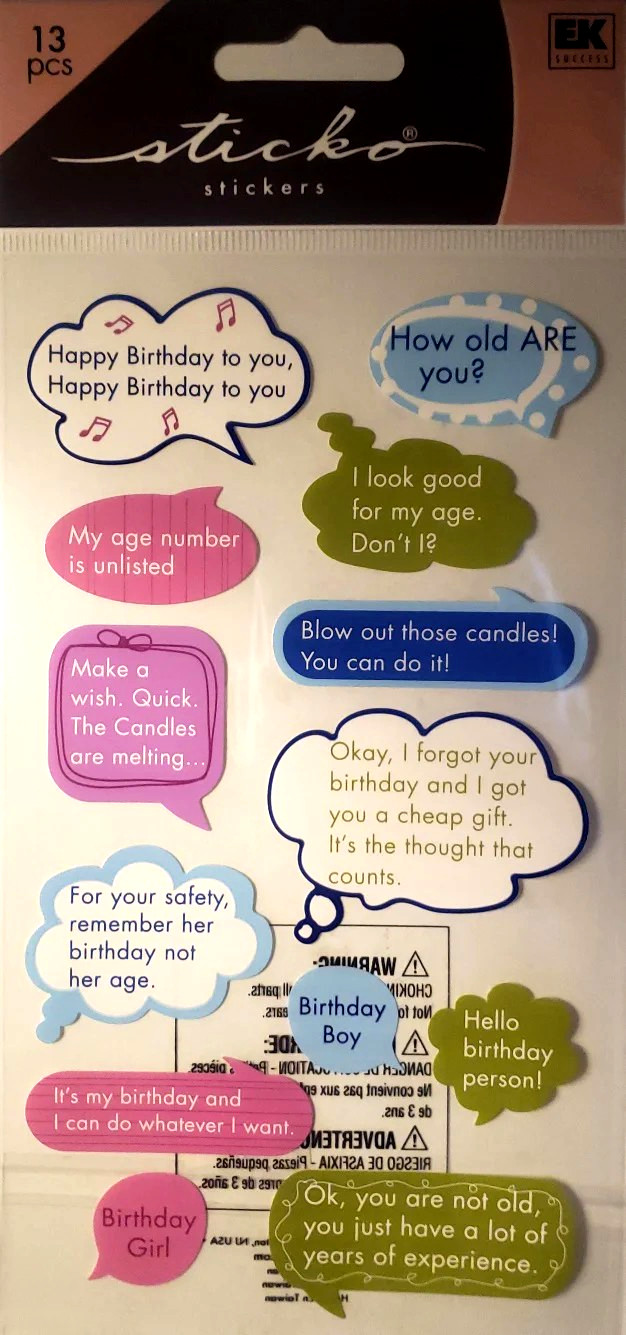 Birthday Funny Forgot Old Happy Unlisted Blow Candles Sticko Caption Stickers