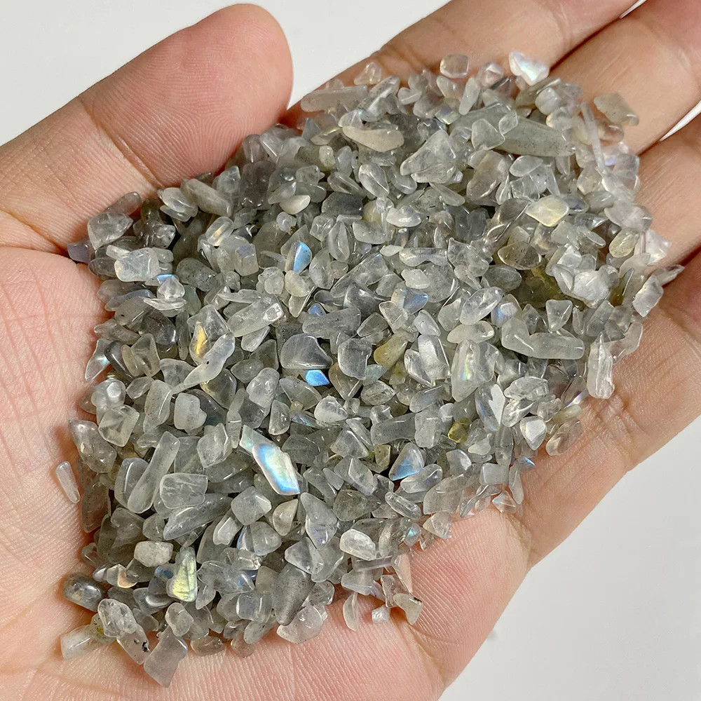 3-5mm Natural Crystal Quartz Chips Raw Labradorite Lapis Agate Strand Findings