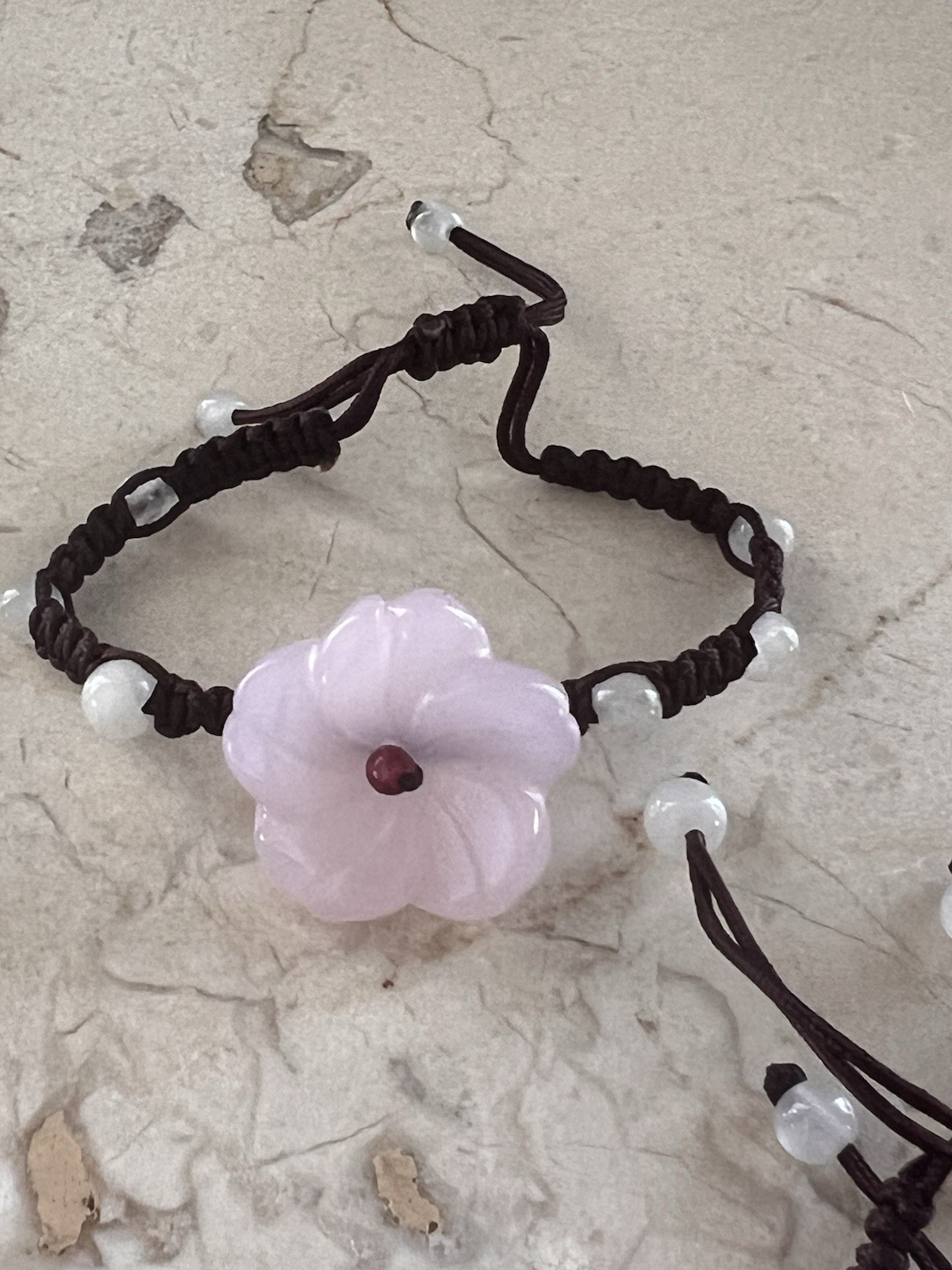 Multi Colored Jade String Bracelets & Necklace adjustable Lot Flowers