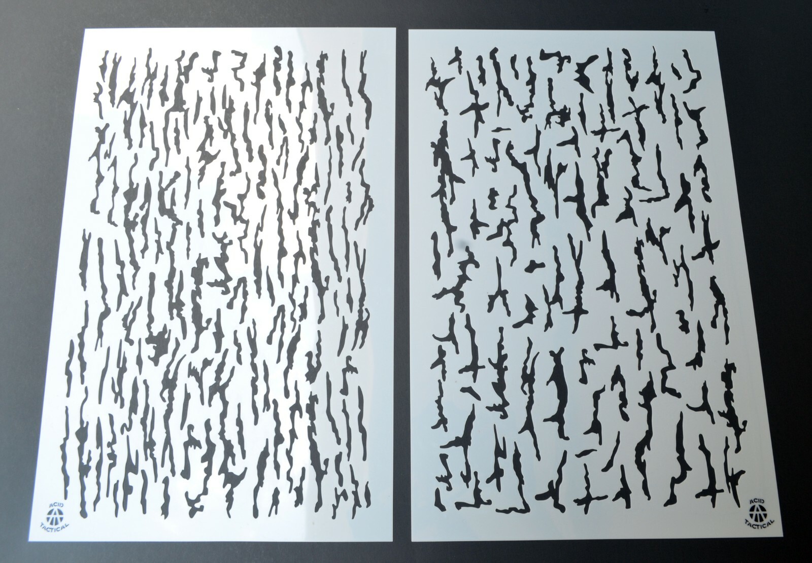 Tree Bark Paint Stencils Mylar Camo Duck Jon Boat Stencils Camouflage 2 Designs