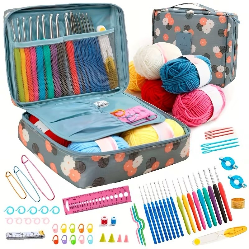 59Piece Crochet Kit for Beginners Adults Crochet Kits Include Yarn Starter Kits