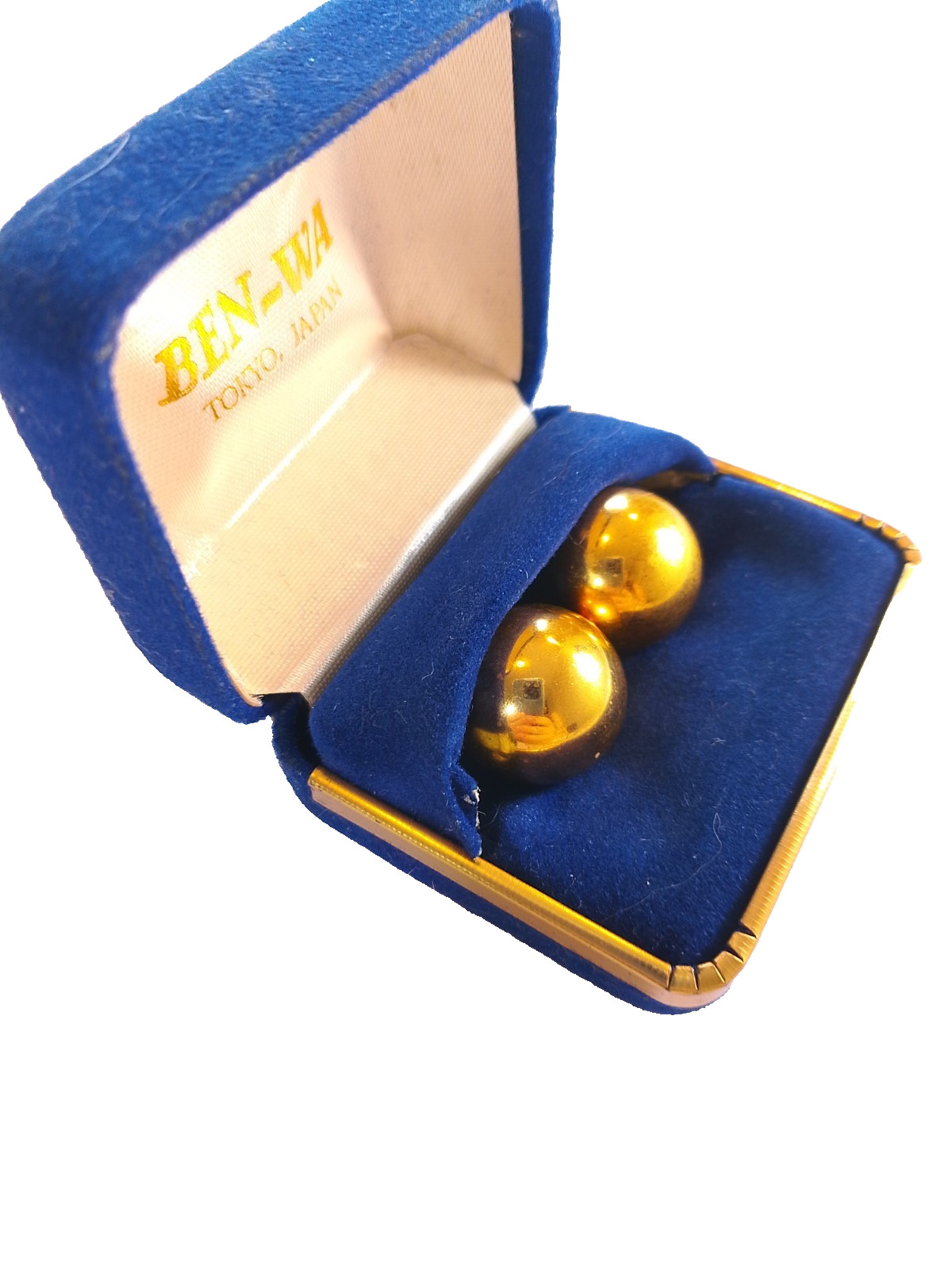 Benwa golden balls in blue casing Tokyo, Japan