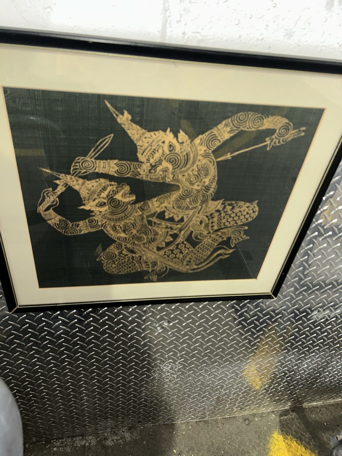 Vintage Thai Temple Silk/ Rubbing dated between the 1960s and 1980s